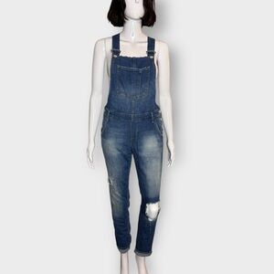 Mavi Straight Leg Denim Overalls